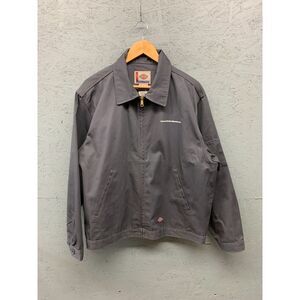 Dickies Men's Large Gray Workwear Jacket Full Zip Canvas Utility Coat‎